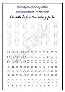 Plantilla de prácticas de uñas de acrílico Plantilla de prácticas de uñas de acrílico