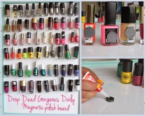 Ordenar los esmaltes de uñas