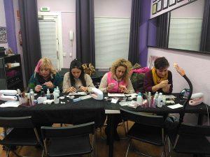 Fotos de las alumnas del curso de uñas de gel y acrílico en grupo reducido 29/12/2017