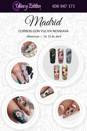 CURSO DE DIBUJO DE ROSTROS EN UÑAS CON YULIYA NOVIKAVA