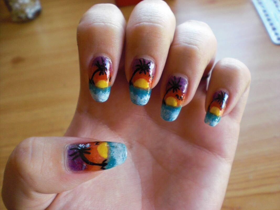 Uñas con decoración de paisajes, Uñas con decoración de paisajes, Uñas y Estética