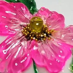 Flor de Cristal rosa zoom