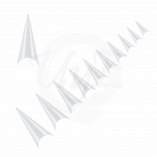 tips stiletto - transparentes