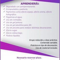 Información del curso de decoración mix materiales en academia Uñas y Estética